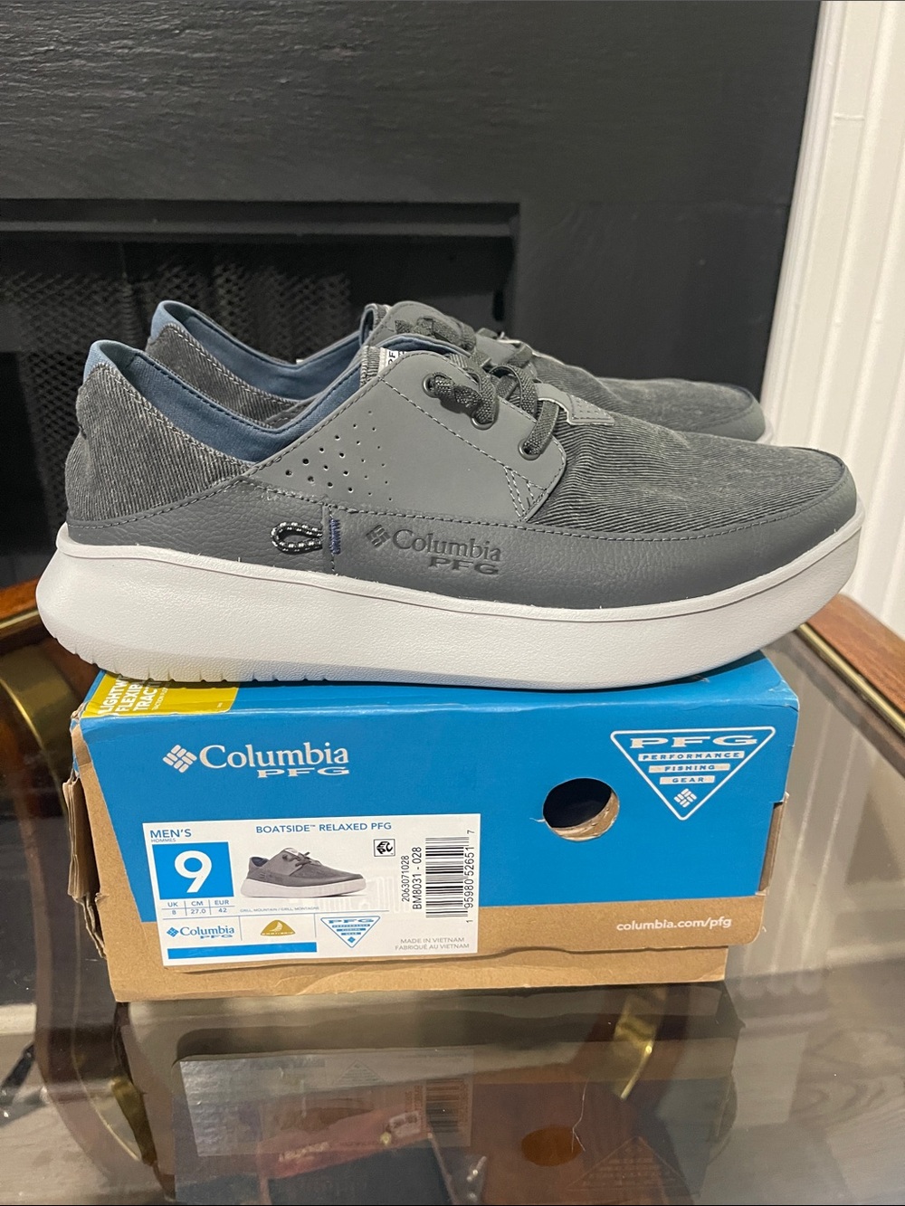 Columbia Gray Lace-Up Casual Boat Shoes